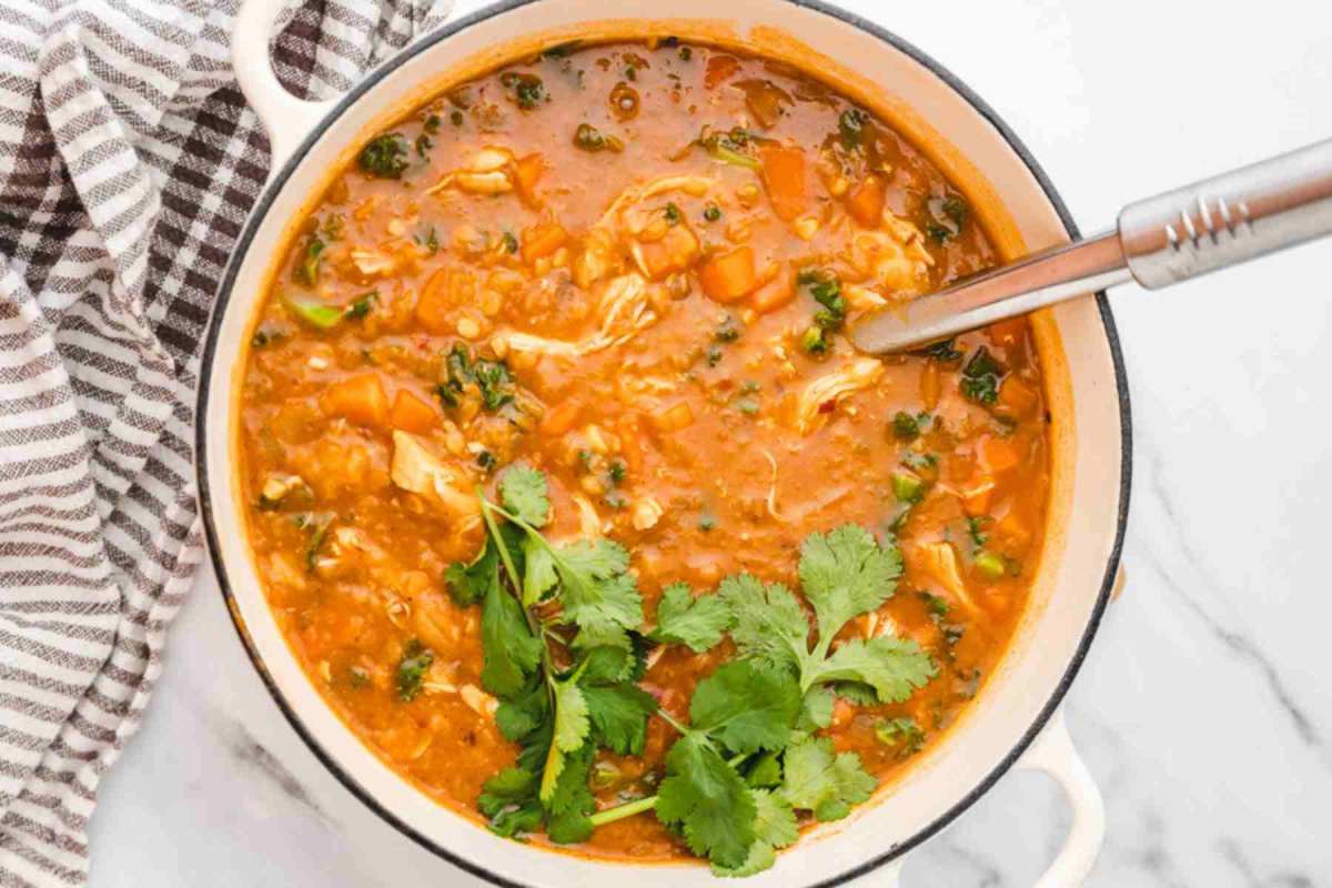 دستور سوپ سبزیجات با مرغ