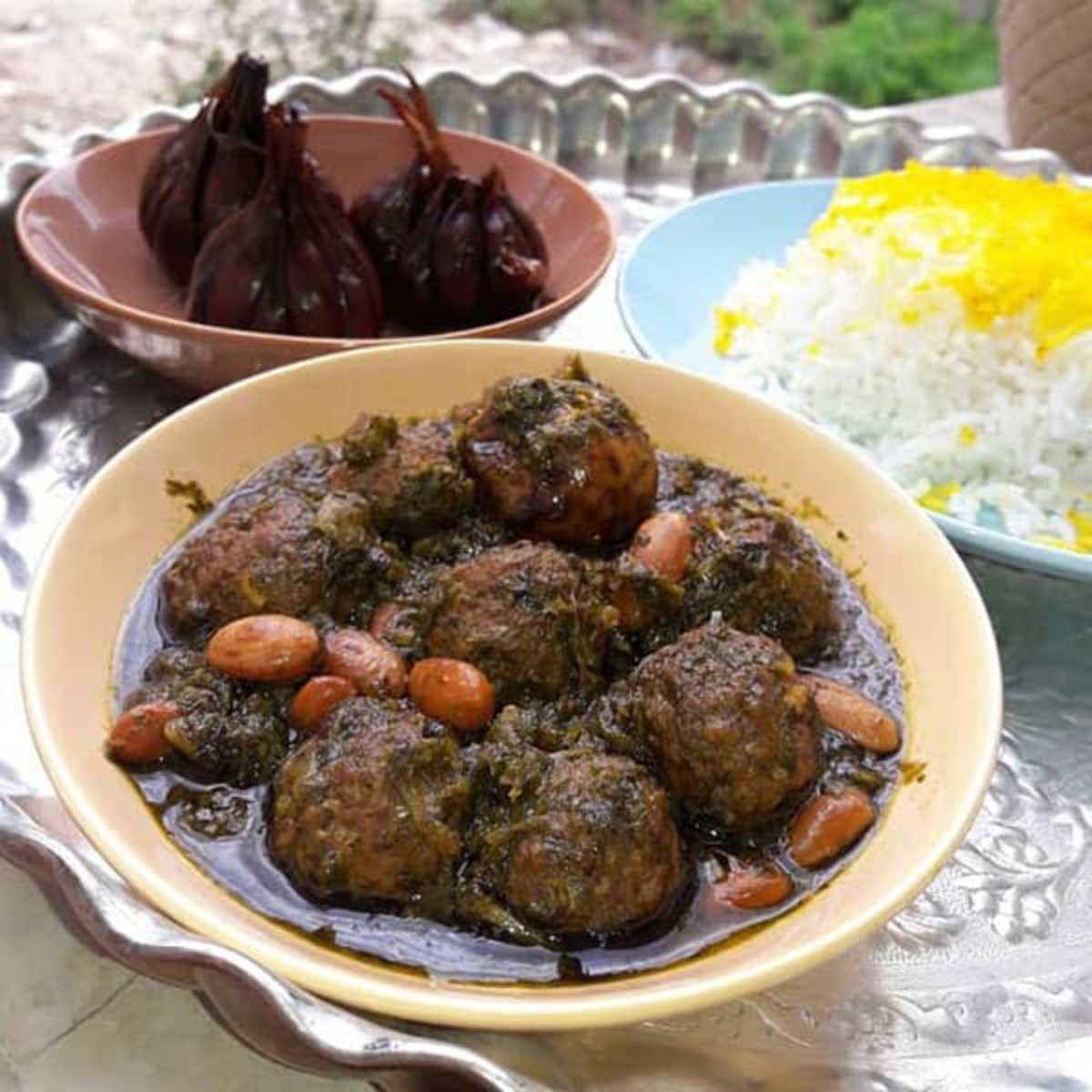 قورمه سبزی برای سی نفر