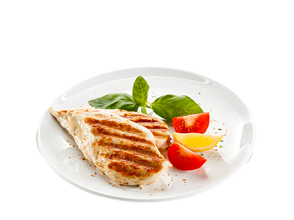 خوراک مرغ گریل و سبزیجات ( دوغ )